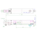 Hydraulikzylinder doppeltwirkend CJ2F-40/22/160 mit Gelenkauge 25 mm