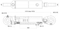 Hydraulikzylinder doppeltwirkend CJ2F-40/22/800 mit Gelenkaugen 25mm
