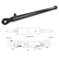 Hydraulikzylinder doppeltwirkend CJ2F-40/22/800 mit Gelenkaugen 25mm