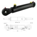 Hydraulikzylinder doppeltwirkend CJ2F-40/22/480 mit Gelenkaugen 25mm