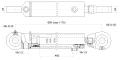 Hydraulikzylinder doppeltwirkend CJ2F-40/22/480 mit Gelenkaugen 25mm