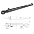 Hydraulikzylinder doppeltwirkend CJ2F-40/22/900 mit Gelenkaugen 25mm