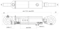 Hydraulikzylinder doppeltwirkend CJ2F-40/22/900 mit Gelenkaugen 25mm