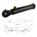 Hydraulikzylinder doppeltwirkend CJ2F-40/22/320 mit Gelenkaugen 25mm