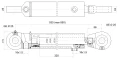 Hydraulikzylinder doppeltwirkend CJ2F-40/22/320 mit Gelenkaugen 25mm