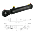 Hydraulikzylinder doppeltwirkend CJ2F-40/22/100 mit Gelenkaugen 25mm