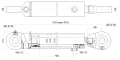Hydraulikzylinder doppeltwirkend CJ2F-40/22/100 mit Gelenkaugen 25mm