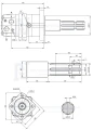 Hydraulikmotor Orbitmotoren Typ SMS Schluckvolumen 125 cm3/Umdr Max. Drehzahl 600 U/min Zapfwelle