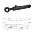 Hydraulikzylinder doppeltwirkend CJ2F-50/25/200 mit Gelenkaugen 30mm