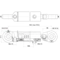 Hydraulikzylinder doppeltwirkend CJ2F-50/28/160 mit Gelenkaugen 30mm