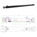 Hydraulikzylinder doppeltwirkend CJ2F-50/28/1220 mit Gelenkaugen 30 mm