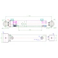 Hydraulikzylinder doppeltwirkend CJ2F-50/28/1220 mit Gelenkaugen 30 mm