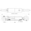 Hydraulikzylinder doppeltwirkend CJ2F-50/28/1000 mit Gelenkaugen 30 mm