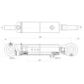 Hydraulikzylinder doppeltwirkend CJ2F-50/28/350 mit Gelenkaugen 30 mm