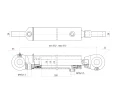 Hydraulikzylinder doppeltwirkend CJ2F-50/28/320 mit Gelenkaugen 25 mm