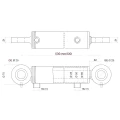 Hydraulikzylinder doppeltwirkend CJ2F-50/28/300 mit Gelenkaugen 25 mm