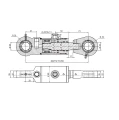 Hydraulikzylinder doppeltwirkend CJ2F-50/28/250 mit Gelenkaugen 25 mm
