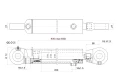 Hydraulikzylinder doppeltwirkend CJ2F-50/28/200 mit Gelenkaugen 25 mm