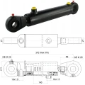 Hydraulikzylinder doppeltwirkend CJ2F-50/28/140 mit Gelenkaugen 25 mm