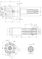 Hydraulikmotor Orbitmotoren Typ SMS Schluckvolumen 160 cm3/Umdr Max. Drehzahl 470 U/min Zapfwelle