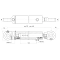 Hydraulikzylinder doppeltwirkend CJ2F-50/28/100 mit Gelenkaugen 30 mm