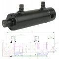 Hydraulikzylinder doppeltwirkend CJ2F-50/28/60