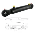 Hydraulikzylinder doppeltwirkend CJ2F-50/28/160 mit Gelenkaugen 25mm