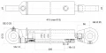 Hydraulikzylinder doppeltwirkend CJ2F-50/28/200 mit Gelenkaugen 25mm