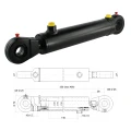 Hydraulikzylinder doppeltwirkend CJ2F-50/28/140 mit Gelenkaugen 25mm
