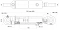 Hydraulikzylinder doppeltwirkend CJ2F-50/28/140 mit Gelenkaugen 25mm