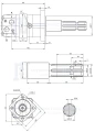 Hydraulikmotor Orbitmotoren Typ SMS Schluckvolumen 305 cm3/Umdr Max. Drehzahl 240 U/min Zapfwelle