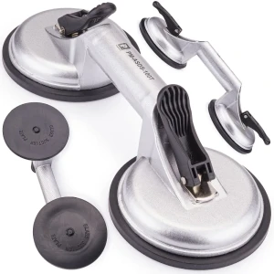 Saugheber Glassauger Aluminium Doppelsaugheber Saugnapf Glasheber Vakuumheber 100kg