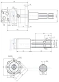 Hydraulikmotor Orbitmotoren Typ SMS Schluckvolumen 400 cm3/Umdr Max. Drehzahl 200 U/min Zapfwelle
