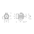 Elektromotor 3-Phasen IE3 3kW B3 400V 1450U/min welle-28mm