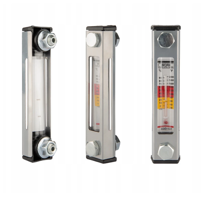 Flüssigkeitsstandanzeige mit Thermometer typ - LVA Lochabstand - 254mm Gewinde - M12x1,5