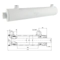 Hydraulikzylinder doppeltwirkend CJ2F-63/36/250, Universell ohne Befestigung