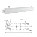 Hydraulikzylinder doppeltwirkend CJ2F-63/36/400, Universell ohne Befestigung