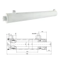 Hydraulikzylinder doppeltwirkend CJ2F-63/36/500, Universell ohne Befestigung