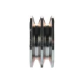Doppelte Keilriemenscheibe (2-rillig) für 2 Keilriemen 2x17 - Ø 100 mm / Bohrung 38 mm, Passfedernut 10 mm
