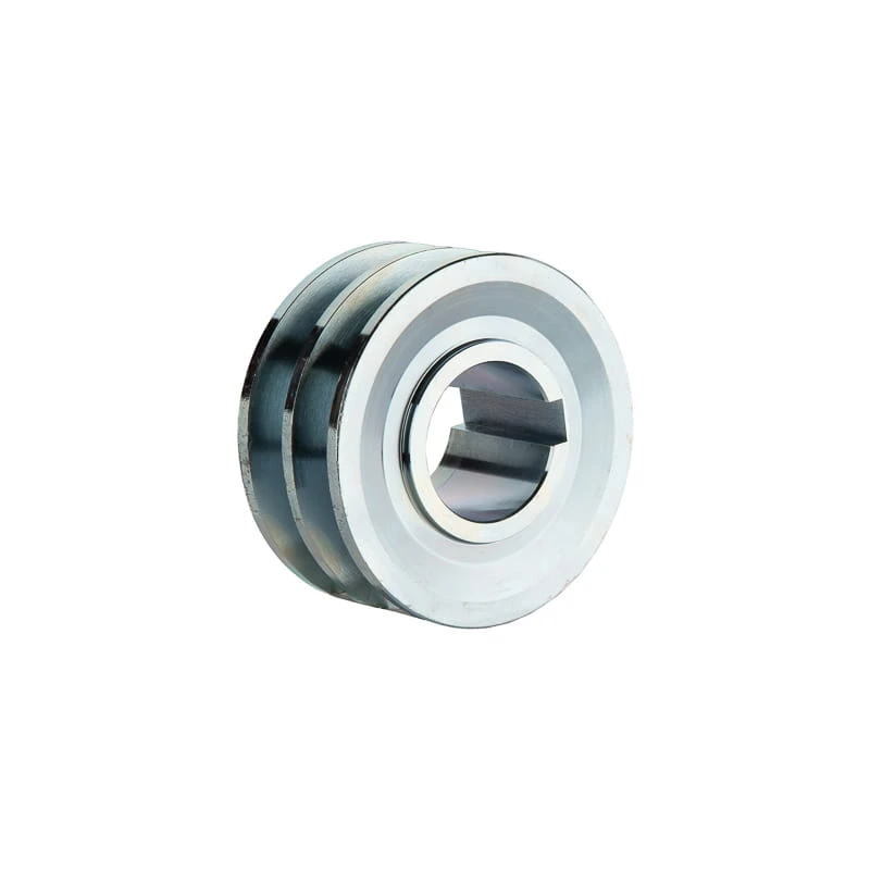Doppelte Keilriemenscheibe (2-rillig) für 2 Keilriemen 2x17 - Ø 100 mm / Bohrung 42 mm, Passfedernut 12 mm