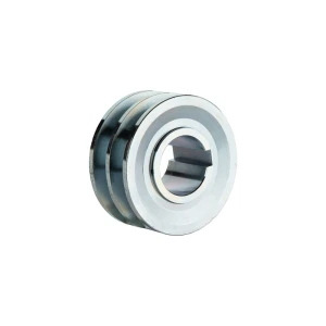 Doppelte Keilriemenscheibe (2-rillig) für 2 Keilriemen 2x17 - Ø 100 mm / Bohrung 42 mm, Passfedernut 12 mm
