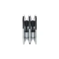 Doppelte Keilriemenscheibe (2-rillig) für 2 Keilriemen 2x17 - Ø 100 mm / Bohrung 42 mm, Passfedernut 12 mm