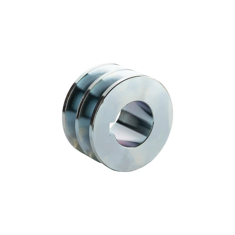 Doppelte Keilriemenscheibe (2-rillig) für 2 Keilriemen 2x13 - Ø 80 mm / Bohrung 38 mm, Passfedernut 10 mm