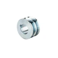 Doppelte Keilriemenscheibe (2-rillig) für 2 Keilriemen 2x13 - Ø 80 mm / Bohrung 38 mm, Passfedernut 10 mm