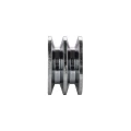 Doppelte Keilriemenscheibe (2-rillig) für 2 Keilriemen 2x13 - Ø 80 mm / Bohrung 38 mm, Passfedernut 10 mm