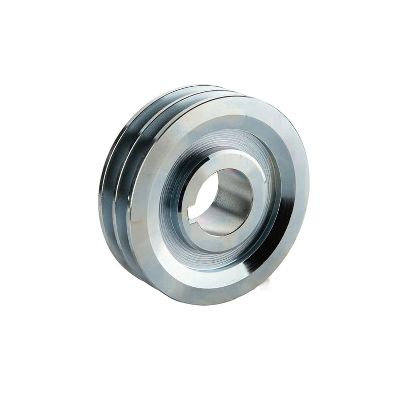Doppelte Keilriemenscheibe (2-rillig) für 2 Keilriemen 2x13 - Ø 120 mm / Bohrung 38 mm, Passfedernut 10 mm