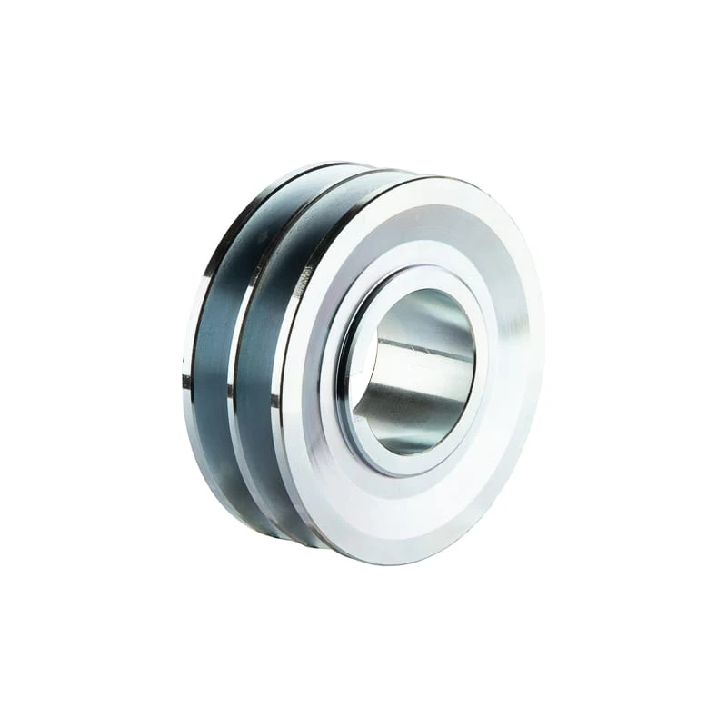 Doppelte Keilriemenscheibe (2-rillig) für 2 Keilriemen 2x13 - Ø 100 mm / Bohrung 42 mm, Passfedernut 12 mm