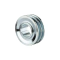 Doppelte Keilriemenscheibe (2-rillig) für 2 Keilriemen 2x13 - Ø 100 mm / Bohrung 42 mm, Passfedernut 12 mm