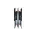 Doppelte Keilriemenscheibe (2-rillig) für 2 Keilriemen 2x13 - Ø 100 mm / Bohrung 42 mm, Passfedernut 12 mm