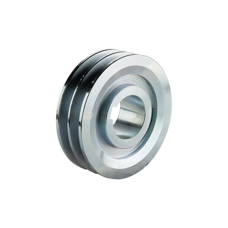 Doppelte Keilriemenscheibe (2-rillig) für 2 Keilriemen 2x13 - Ø 120 mm / Bohrung 42 mm, Passfedernut 12 mm